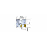 2S-TFM90AP-R-19 90° Face mills with strong APKT 19 inserts for roughing of heavy industry parts of wind mills and power generations - Big-tools Industrial Supply Tools for Metal Cutting